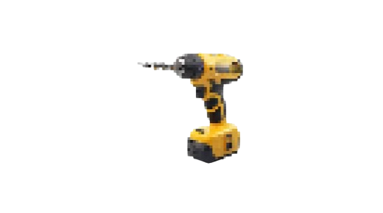 A pixelated power drill